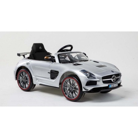 Coche electrico MERCEDES SLS deportivo plata