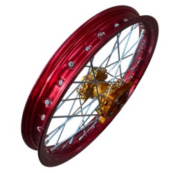 14" front aluminum rim with CNC hub – RED