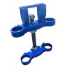 Triple clamps assy 165mm CNC BLUE