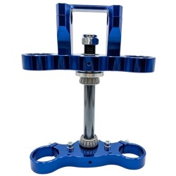 Triple clamps assy 165mm CNC BLUE