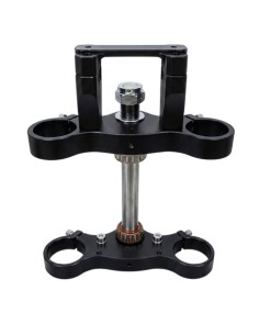 Triple clamps assy 165mm CNC BLACK
