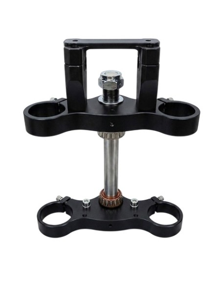 Triple clamps assy 165mm CNC BLACK