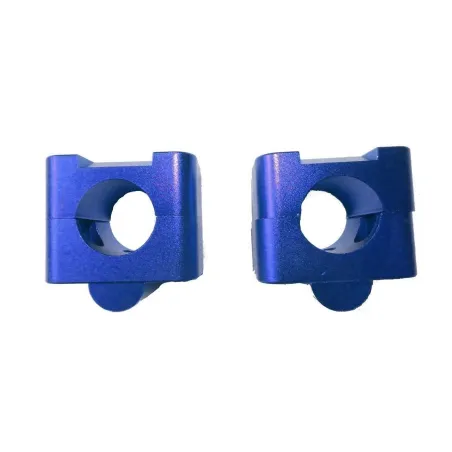 Adaptadores manillar 28 cnc azul