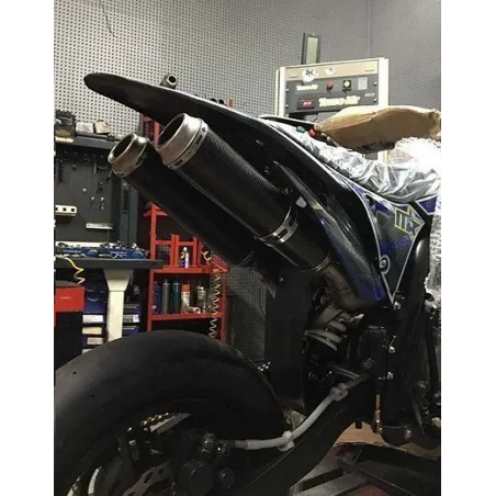 Exhaust 2 muffler for super racer