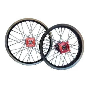 Alloy wheel cnc hubs red