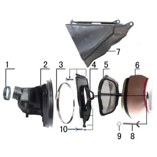 Air filter with box assy xzf 250/450