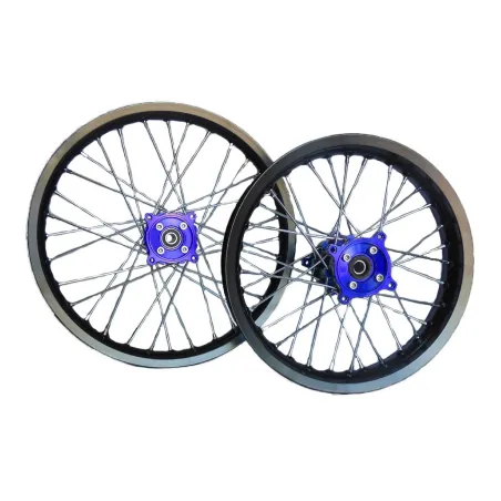 Alloy wheel cnc hubs blue