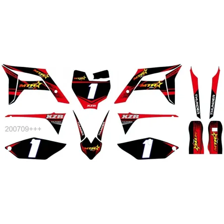 Sticker assy dirt bike KXD 712