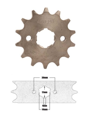 Piñon de salida pit bike