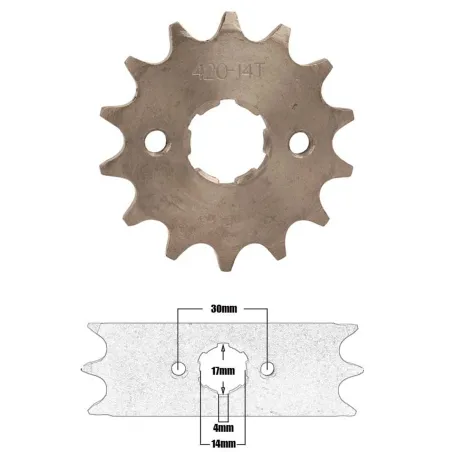 Piñon de salida pit bike